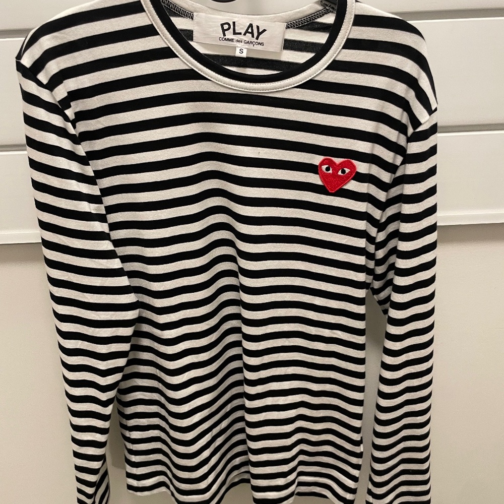 Comme des Garcons PLAY Black and White Striped Shirt